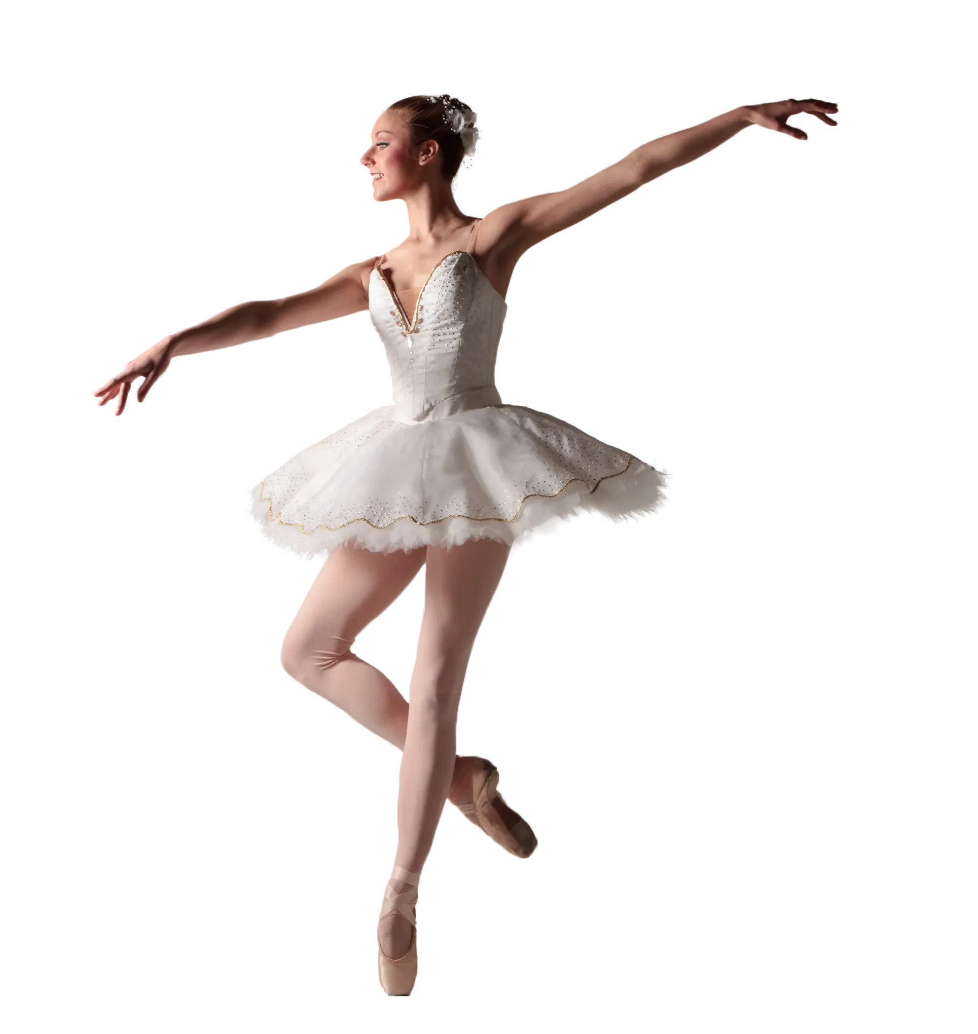 Balerina v spickach pocas piruety